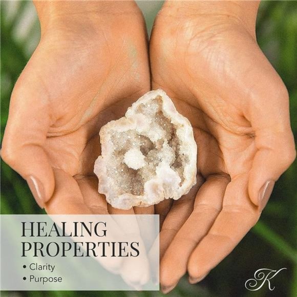 Angel Aura Quartz Geode-Titanium Bonded High Energy Crystal Cuarzo Cluster/Druzy - Picture 4 of 6